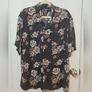 George Men's Button Up Hawaiian Shirt Short Sleeve Multicolor Size XL